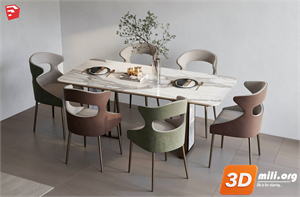 Dining Table Set Skp Files